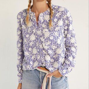 030 Anthropologie Pilcro The Whitney Trapeze Buttondown NWT Size Small Petite